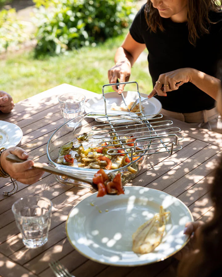 pyrex oval roaster 39x27 cm + baking rack - Irresistible
